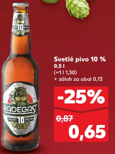 Radegast Ratar pivo ležiak svetlý plechovka
