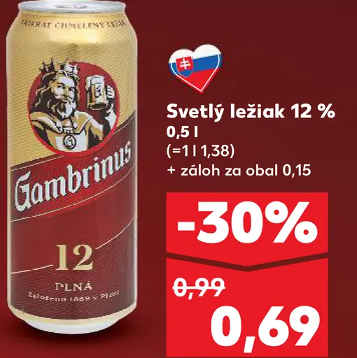 Gambrinus plechovka