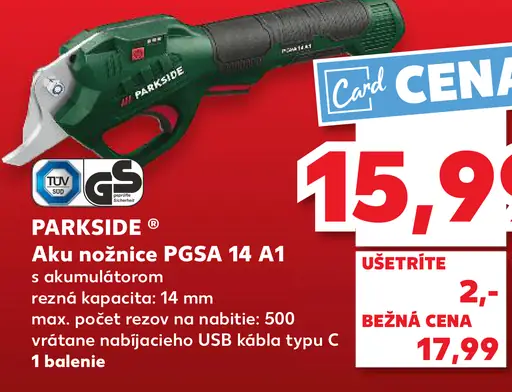 Parkside Aku nožnice PGSA 14 A1