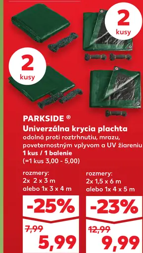 Parkside Univerzálna krycia plachta