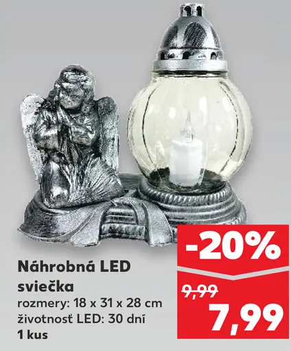 Náhrobná LED sviečka