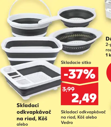 Skladacie odkvapkávače na riad, Koš alebo Vedro
