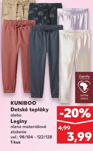 KUNIBOO Detské tepláky alebo legíny