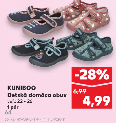 KUNIBOO Detská domáca obuv