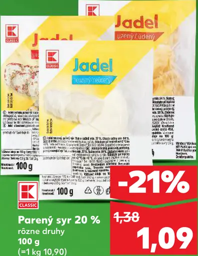 K-Classic Jadel Parený syr
