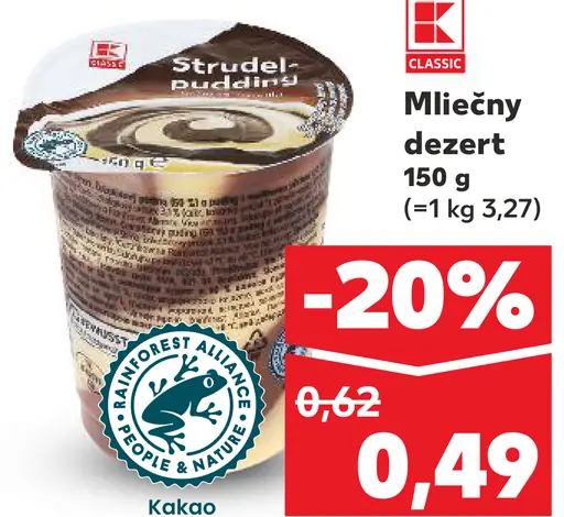 K-Classic Mliečny dezert kakaový