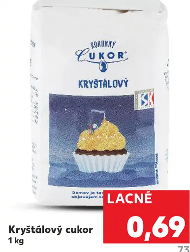 Korunný cukor Kryštálový cukor