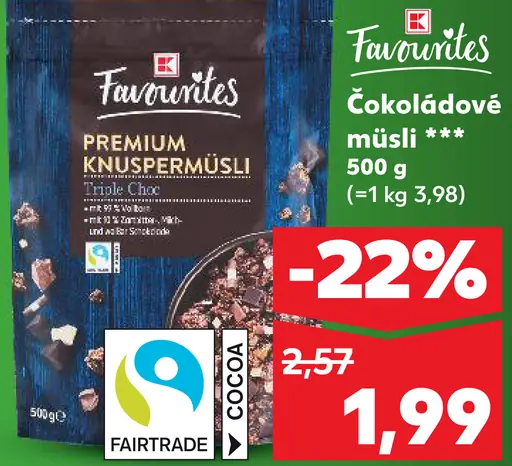 Favorites Müsli čokoládové
