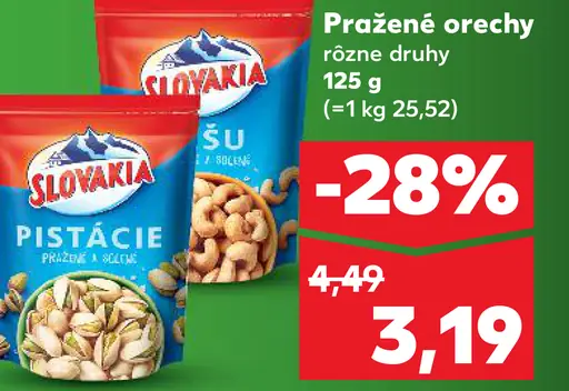 Slovakia Pražené orechy