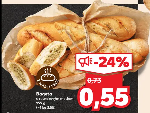 Bageta s cesnakovým maslom