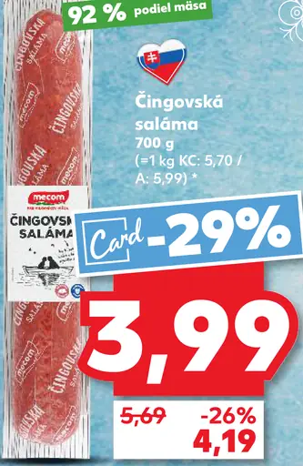 Mecom Čingovská saláma