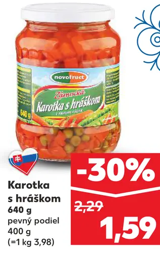 Novofruct karotka s hráškom