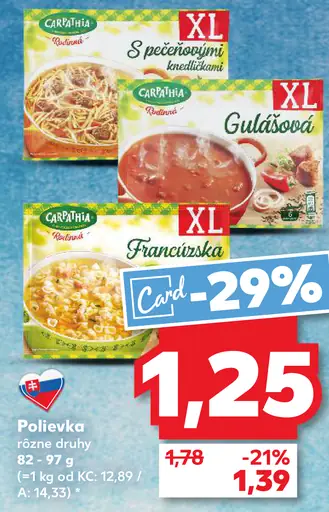 Carpathia Gulášová instantná polievka