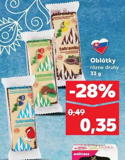 Oblátky rôzne druhy