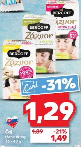 Bercovf Zázvor extra silný Limetka čaj