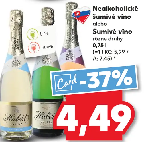 Nealkoholické šumivé víno rôzne druhy