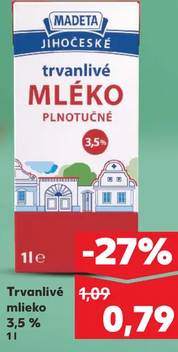 Madeta Trvanlivé mlieko