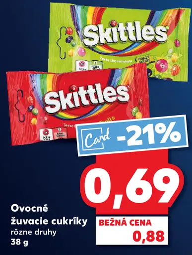 Skittles ovocné žuvacie cukríky