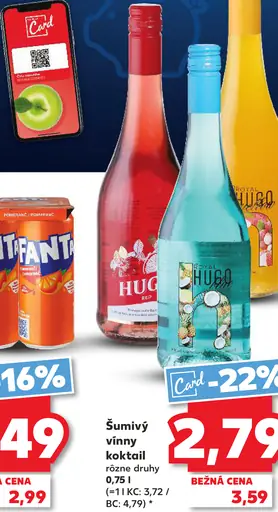 Hugo šumivý vínny koktail