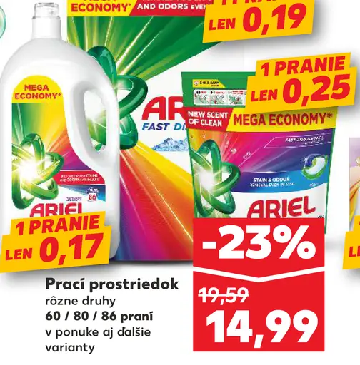 Ariel prací prostriedok