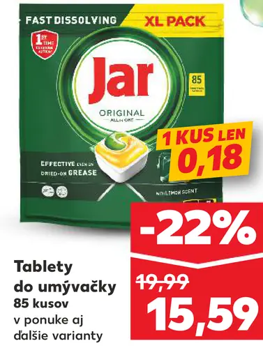 Jar Tablety do umývačky