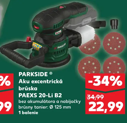 Parkside Aku excentrická brúska