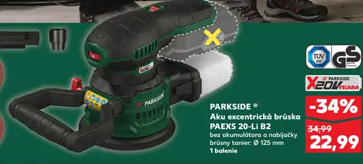 Parkside Aku excentrická brúzka PAEXS 20-Li B2
