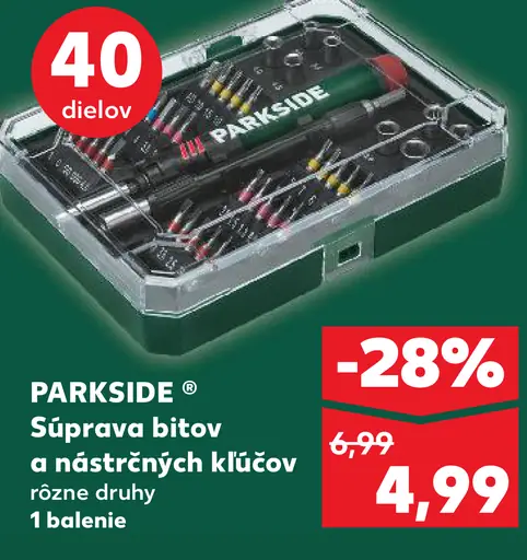 Parkside Súprava bitov