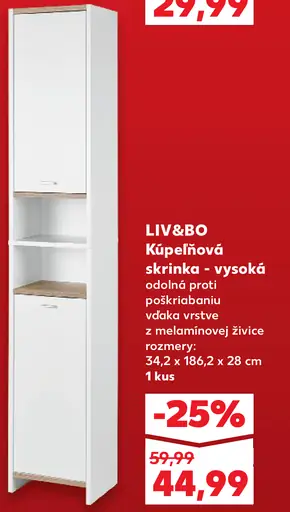 LIV&BO kúpeľňová skrinka-vysoká