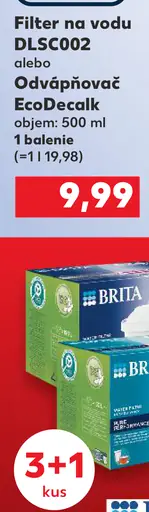 Delonghi Filter na vodu DLSC002 alebo Odvápňovač EcoDecalk