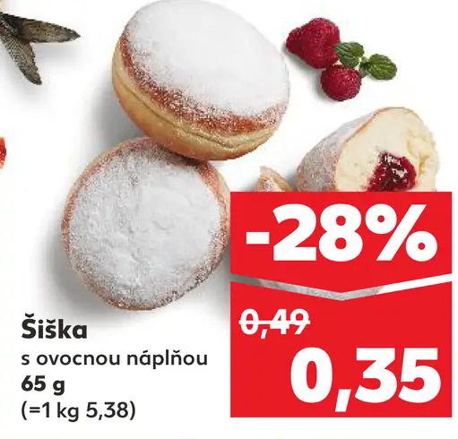 Šiška s ovocnou náplňou