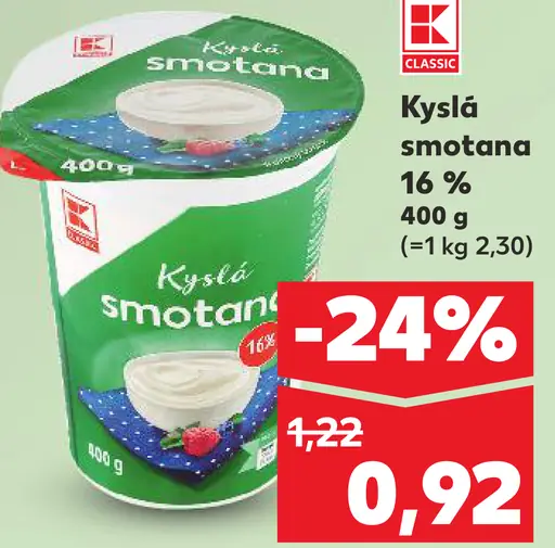 K-Classic Kyslá smotana 16%