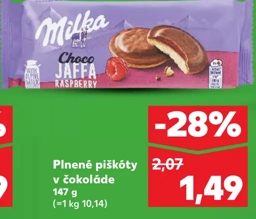 Milka Plnené piškóty v čokoláde