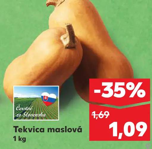 Čerstvá slovenská Tekvica maslová
