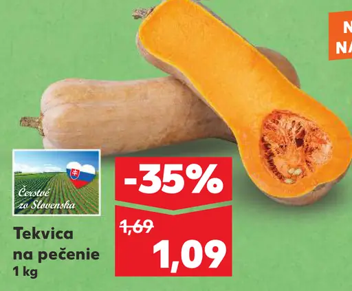 Čerstvá slovenská Tekvica na pečenie
