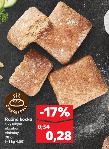 Ražná kocka s vysokým obsahom vlákniny