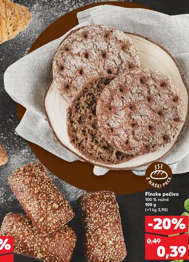Fínske pečivo 100 % ražné