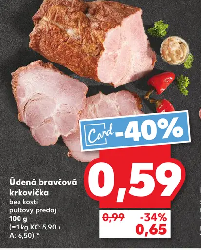 Kaufland Údená bravčová krkovička