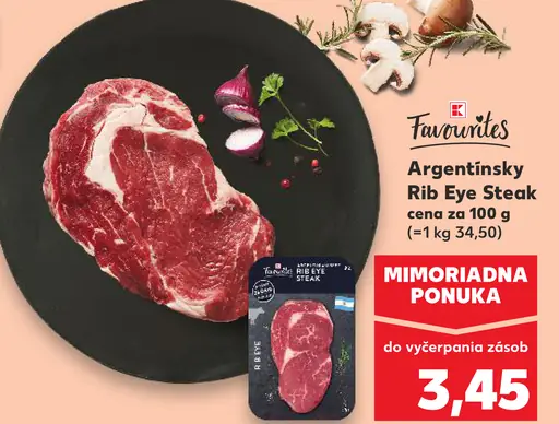 Favourites Argentínsky Rib Eye Steak