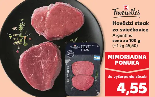 Favorites Hovädzí steak zo sviečkovice