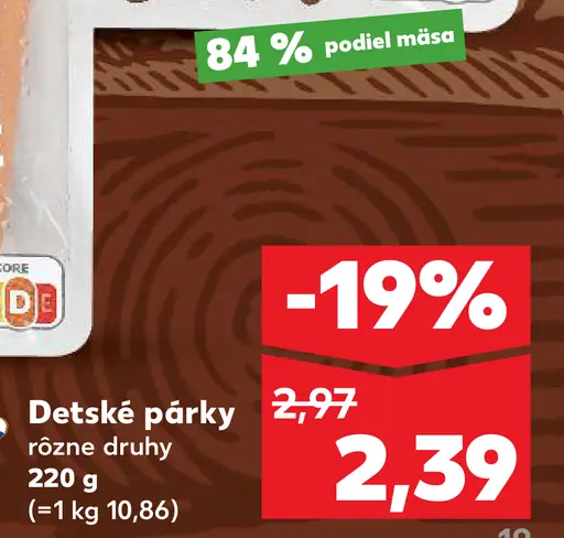 Kaufland Detské párky