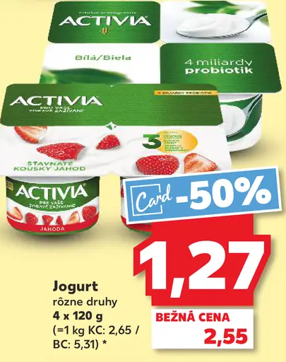 Activia Jogurt rôzne druhy