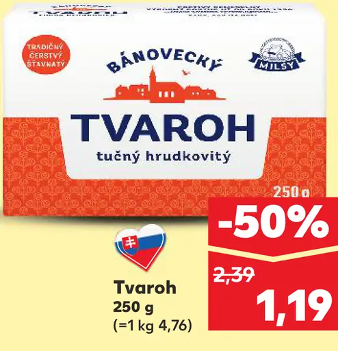 Tvaroh bánovecký tučný hrudkovitý