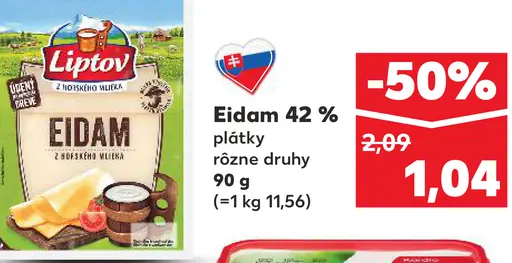 Liptov Eidam plátky