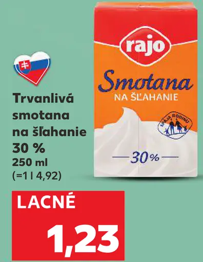 Rajo smotana na šľahanie