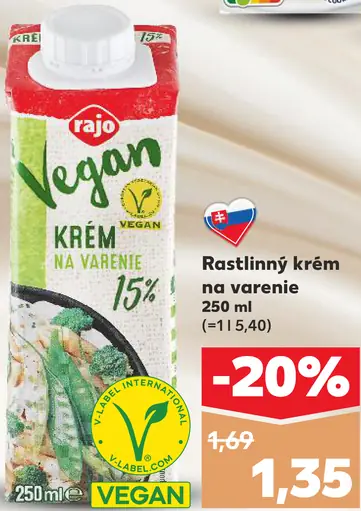 Rajo krém na varenie Vegan