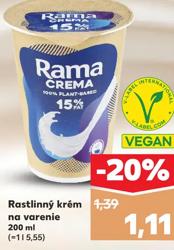 Rama Crema Rastlinný krém na varenie