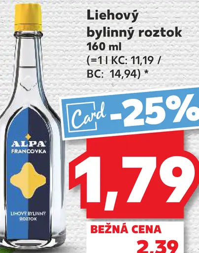 Alpa Francovka Liehový bylinný roztok