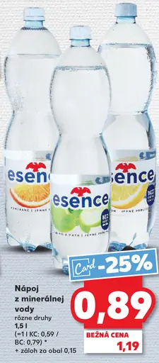 Esence Nápoj z minerálnej vody