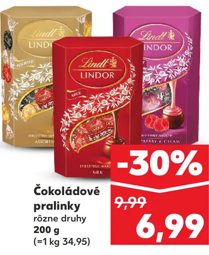 Lindt čokoládové pralinky
